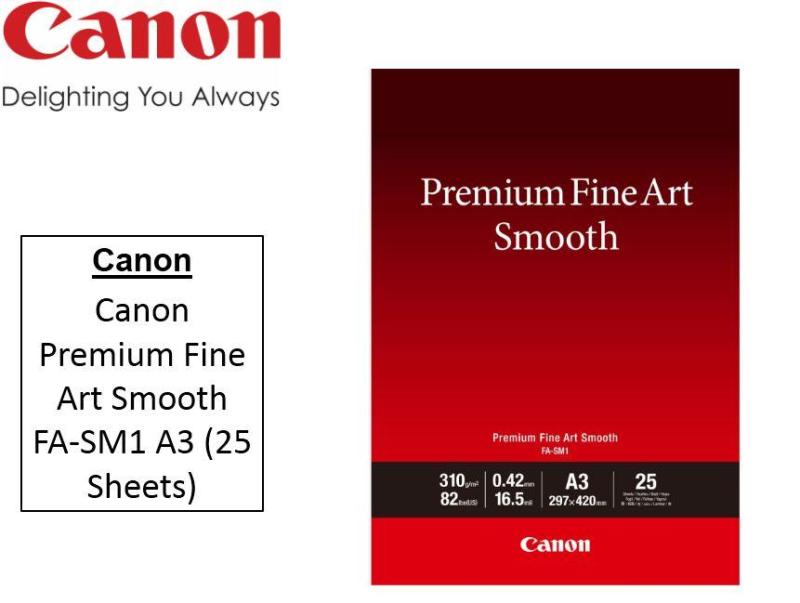Canon Premium Fine Art Smooth FA-SM1 A3 (25 Sheets) Singapore