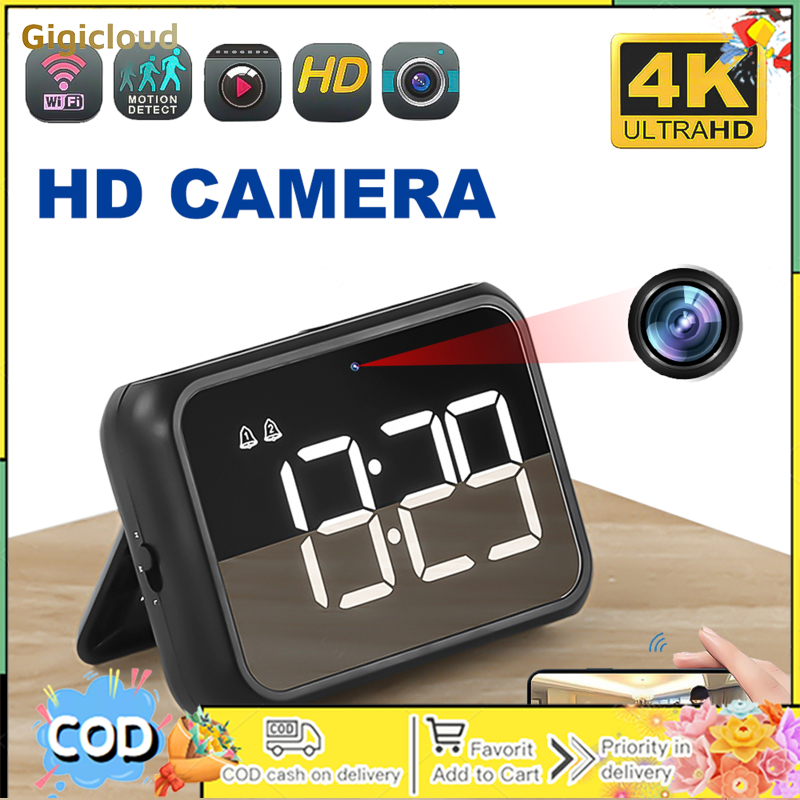 4k Mini Clock Camera 1080p Wireless Wifi Camcorder Night Vision Motion Detection Security Surveillance Cam ราคา 6,104 บาท*ส่งฟรี