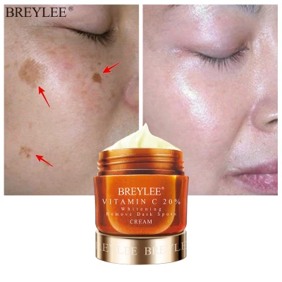 BREYLEE Vitamin C Whitening Moisturizing Facial Cream 20% VC Fade Freckles Remove Dark Spots Melanin Remover Skin Brightening Cream Face Care