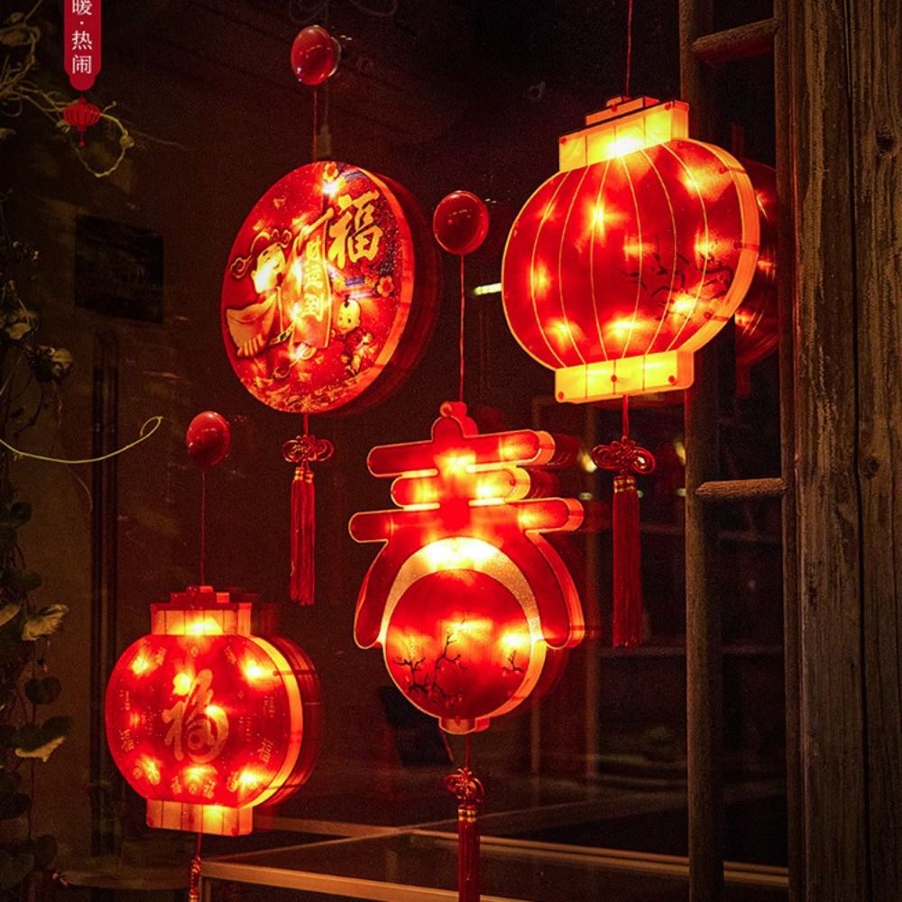 GALIMARD May mắn Đèn trang trí năm mới của Trung Quốc Không có pin Lời