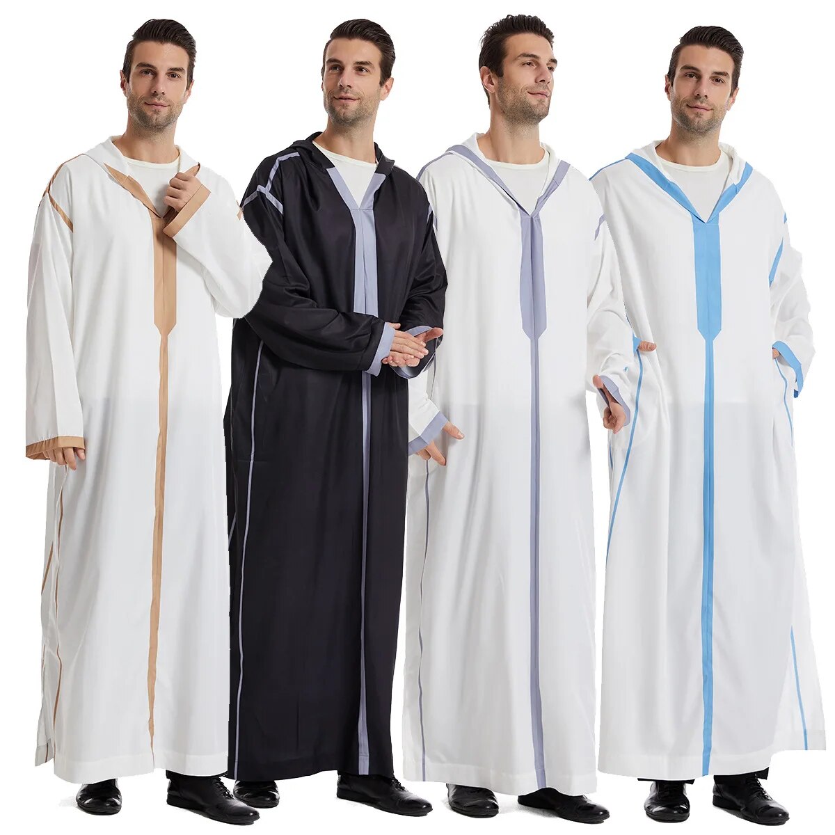 Hồi giáo abaya cho nam giới Muslin saudi arabia Pakistan thobes kaftan galabia người đàn ông thời trang Dubai Thổ Nhĩ Kỳ áo choàng dài người đàn ông quần áo