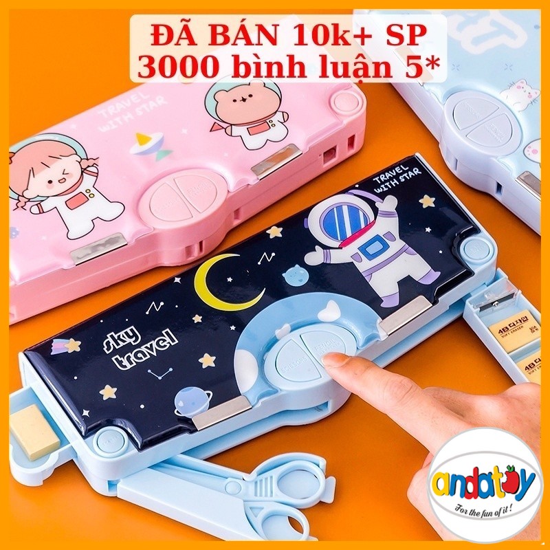  Hộp bút học sinh đa năng hoạt hình phi hành gia ngựa pony cho bé đi học hàng cao cấp mật khẩu nhân vật hoạt hình  E1069 