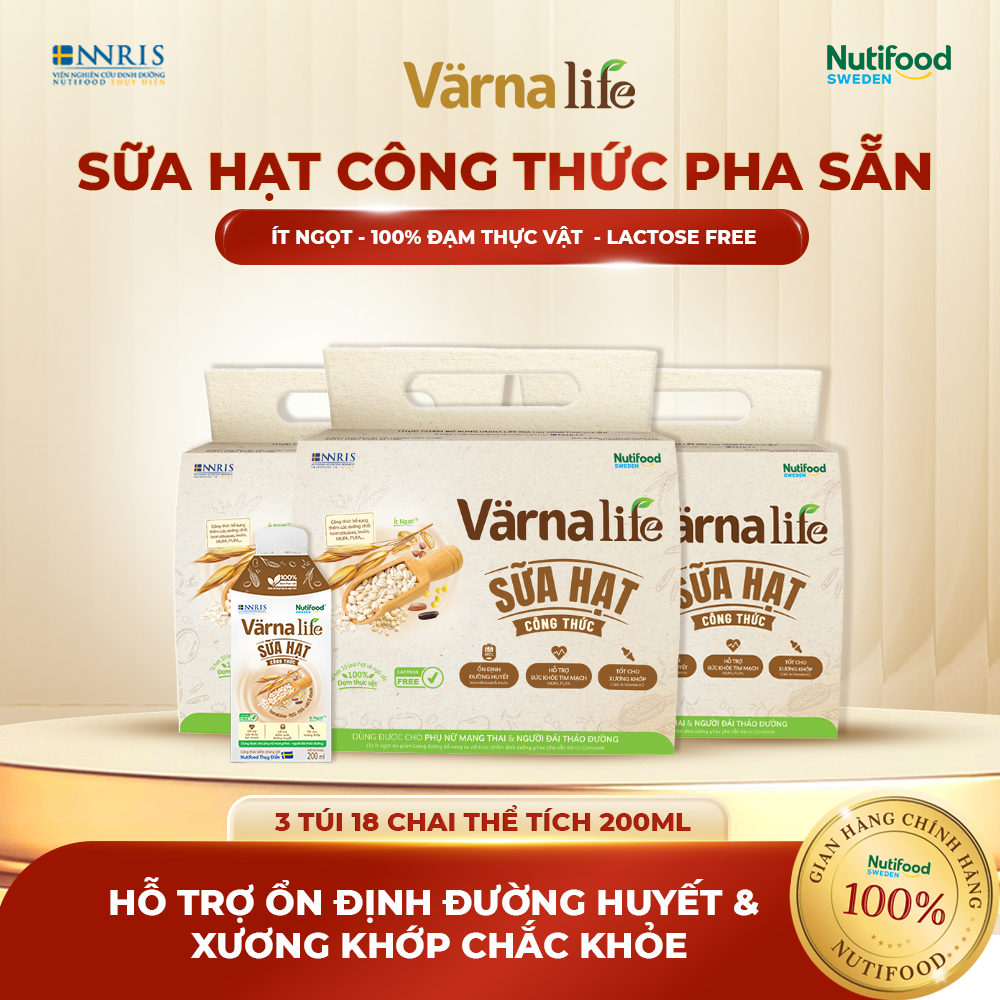 Sữa Hạt Pha Sẵn Varna Life (200ml) - Nutifood Thụy Điển