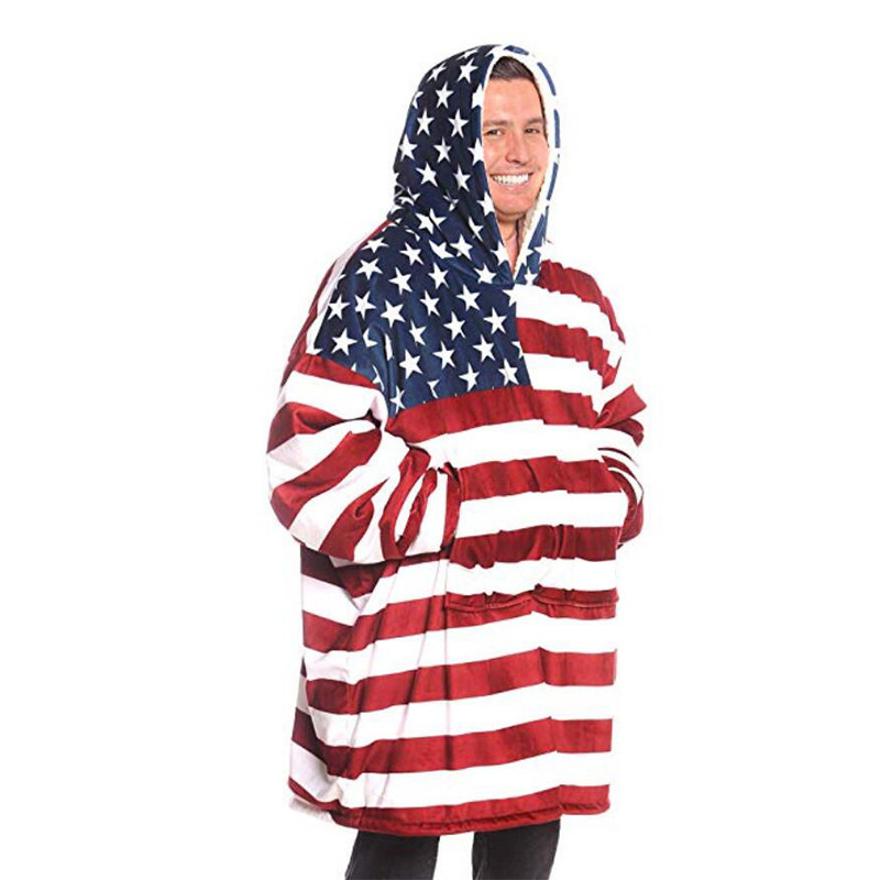 oversized fleece hoodie blanket