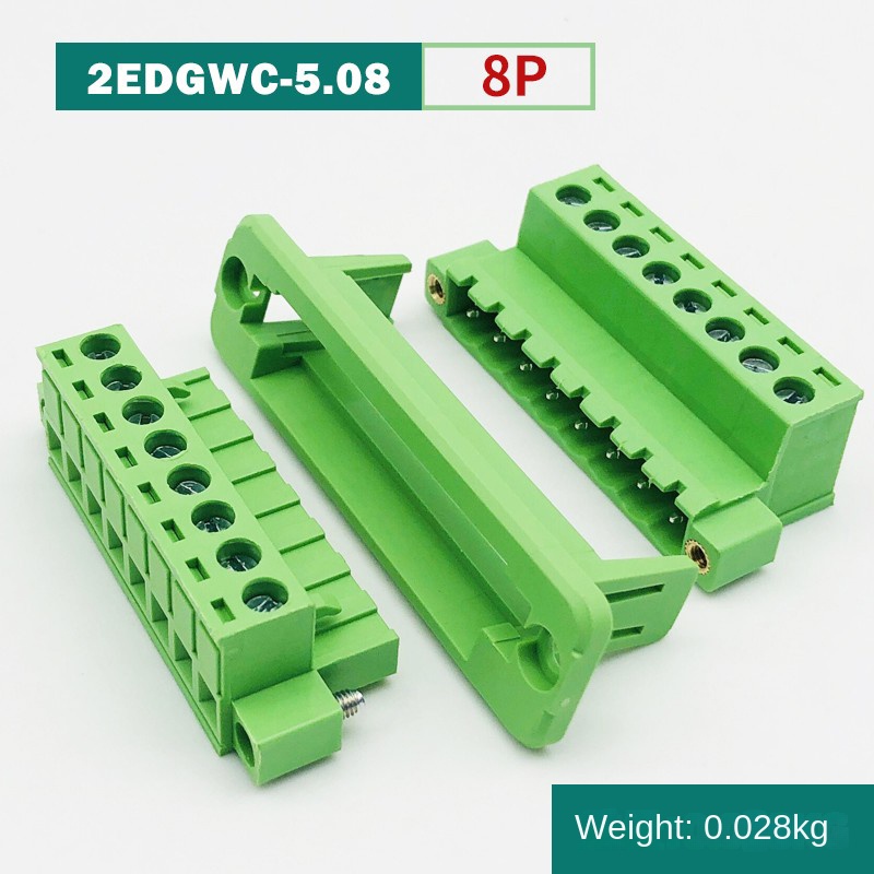 2EDGWC-5.08 - Bộ Lắp Ghép 8P Đầu Nối Xuyên Tường | Cắm Rút | 2P-24P | Khoảng Cách 5.08mm | 300V/10A | Khung Cố Định Mặt Bích | Giải Pháp Kết Nối Công Nghiệp