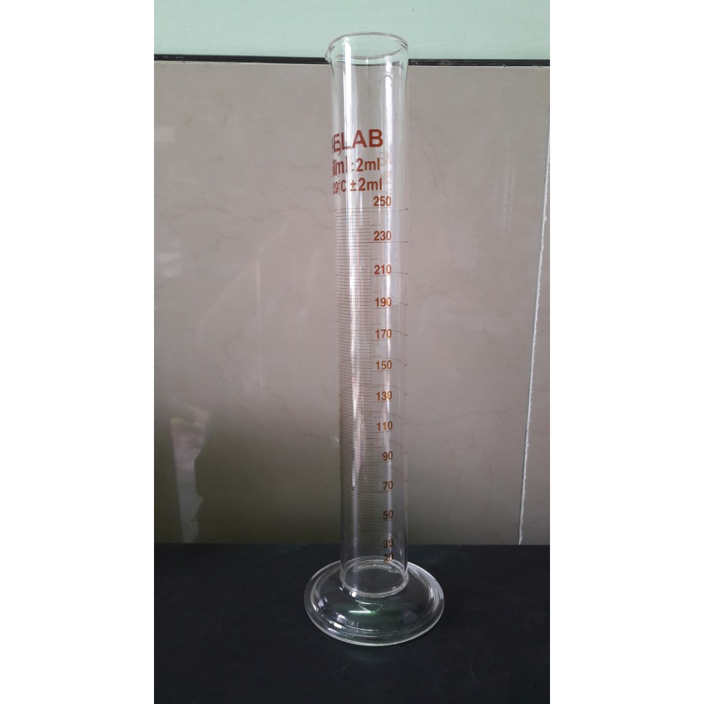 Ống đong thủy tinh chia vạch 1000ml-2000ml dụng cụ phòng thí nghiệm
