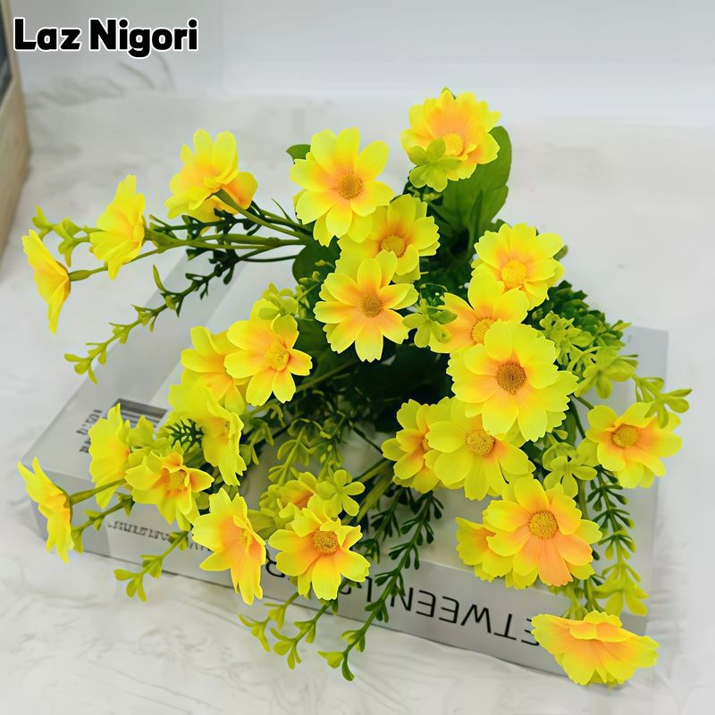 Laz Nigori Realistic Daisy Flower Bouquet for Home and Outdoor Decor ราคา 50 บาท*ส่งฟรี