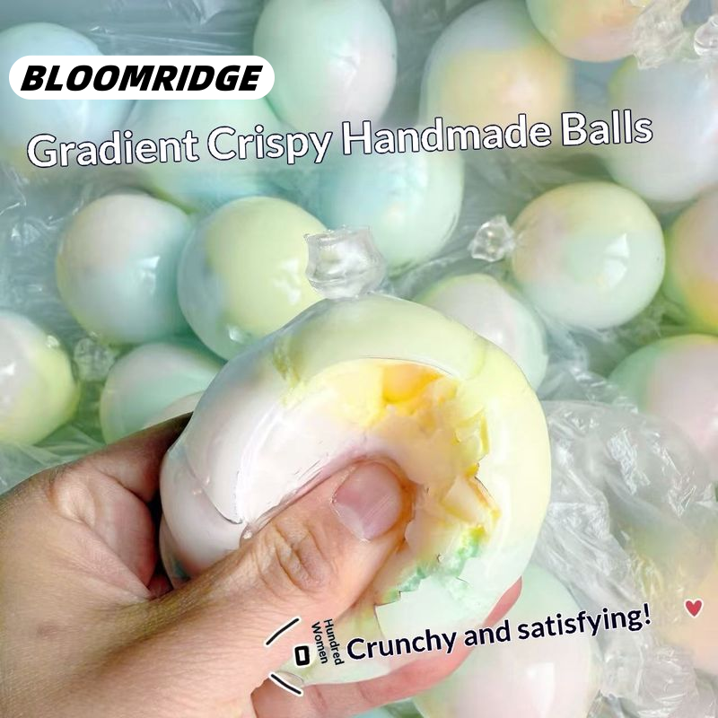 Bloomridge Soft Ball Is Handmade and Gradually Changes Color, Creating a Thin, Crispy Surface That Makes a Fun Crackling Sound. Helps Relieve Stress. ราคา 71 บาท*ส่งฟรี