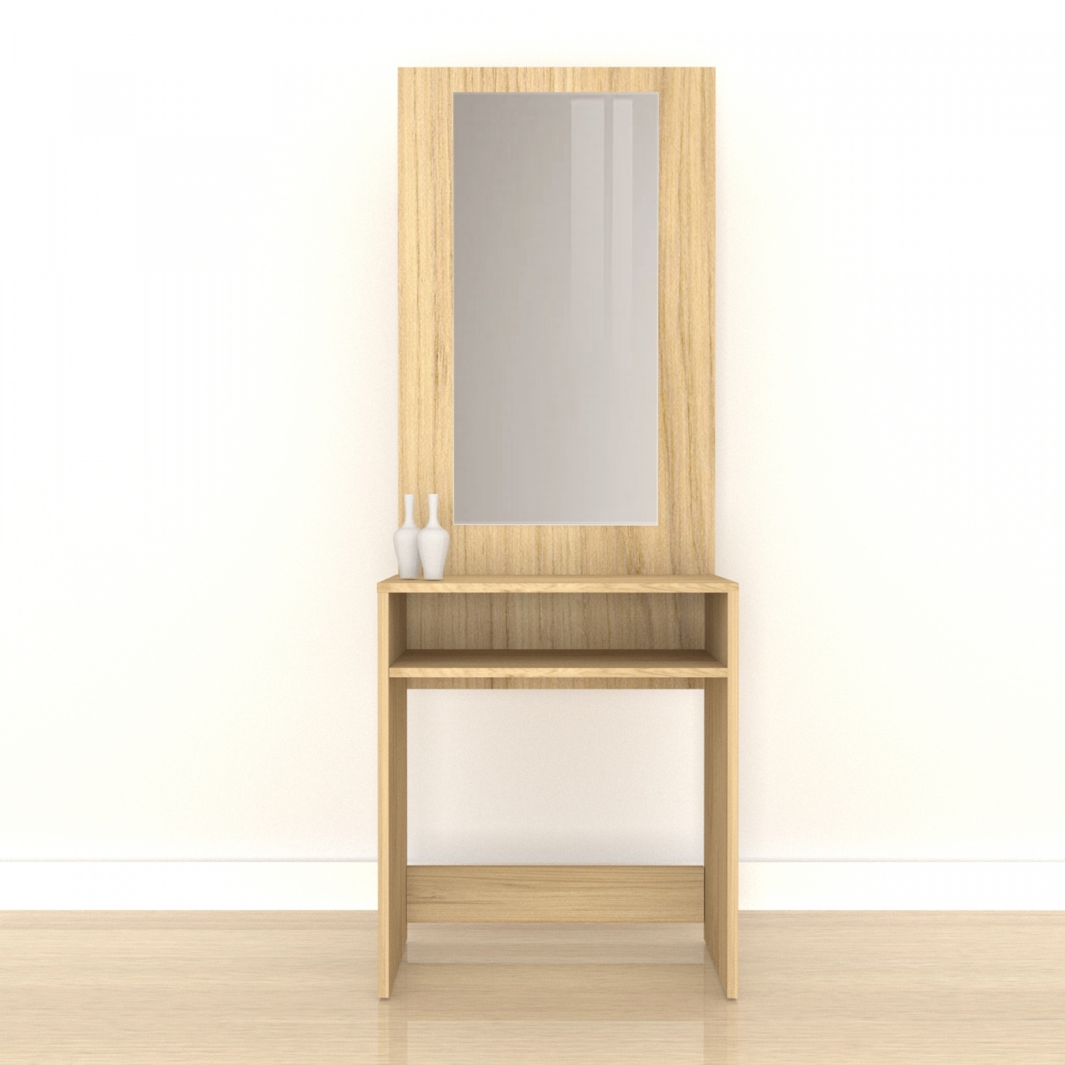 UBigShoping DELICATO โต๊ะเครื่องแป้ง รุ่น Rena ขนาด 60X40X165ซม.สีไลท์โอ๊ค ฮิตติดเทรน อันดับ1 ราคา 2,148 บาท*ส่งฟรี