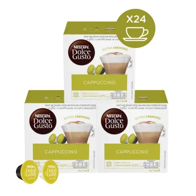 [3 Boxes] Nescafe Dolce Gusto Café Cappuccino White Coffee Capsules 8 Servings