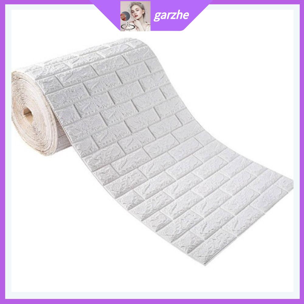 GARZHE24272 Bọt Tem dán tường 3D Tự dính Cuộn giấy dán tường Gạch trang trí Có thể tháo rời Giấy dán tường gạch Phòng khách