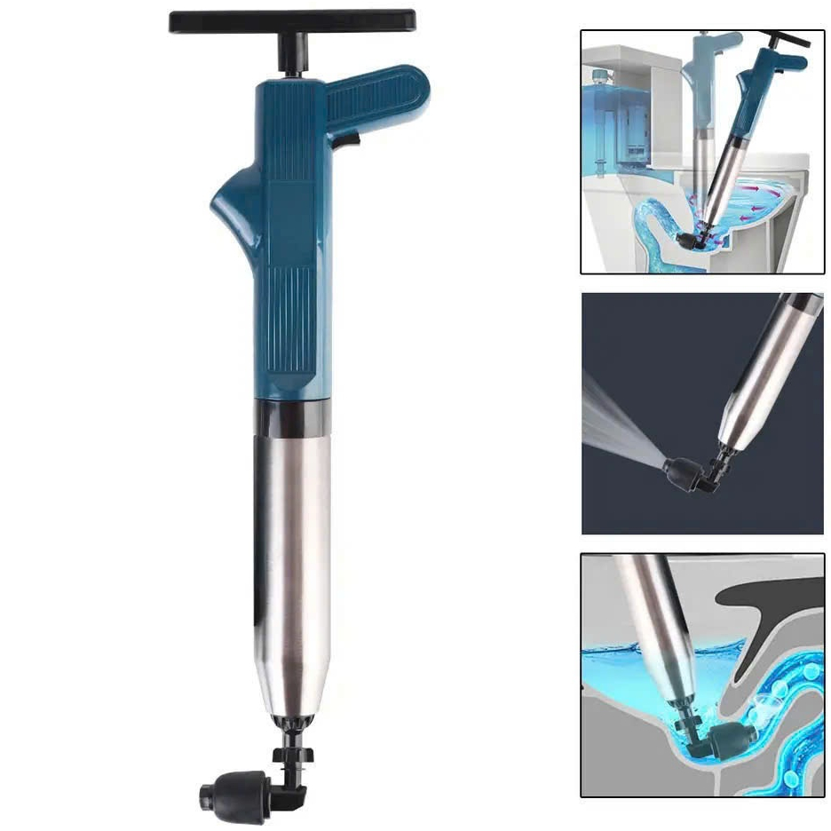 Súng Thông Tắc Bồn Cầu, Chậu Rửa Bát, Bồn Tắm -Bơm hơi nén khí thông bồn cầu lực mạnh