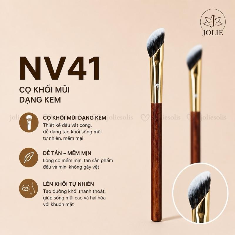 [NHIVI NV41] Cọ khối mũi đa năng NV41 cán gỗ cọ Nhi Vi