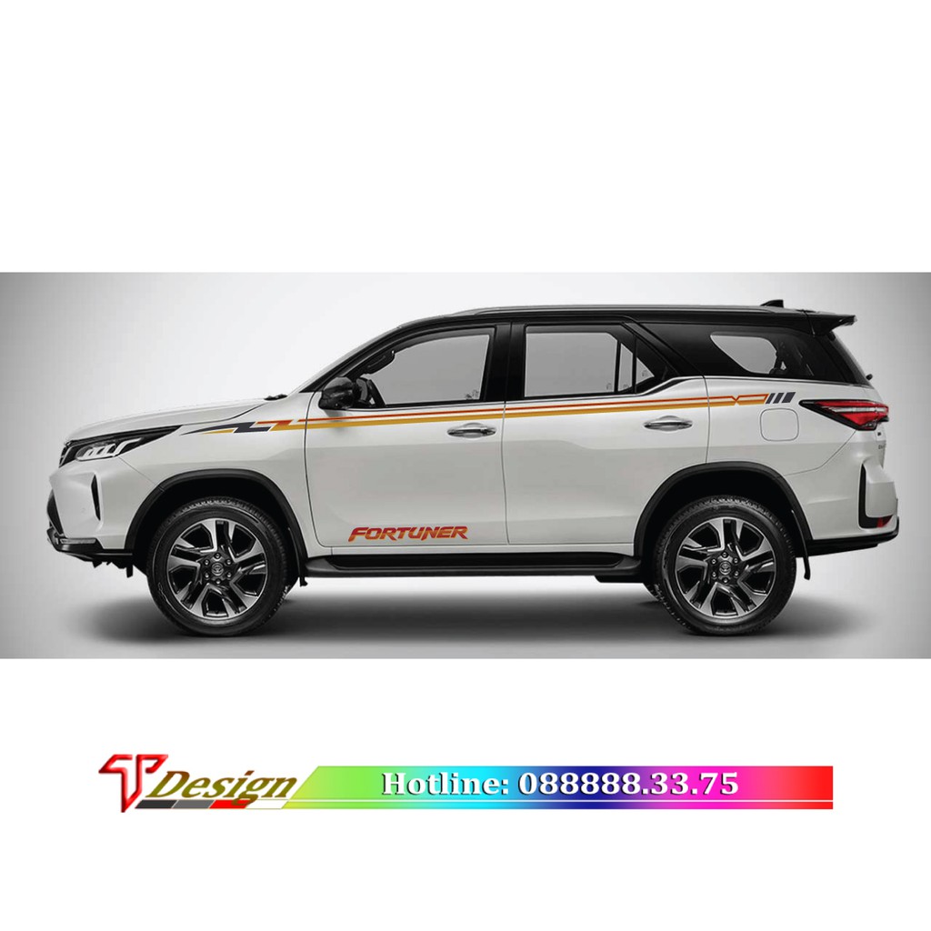 Tem xe fortuner tem dán sườn xe innova tem xe for tuner nhiều đời tem dán sườn xe innova WRAP79