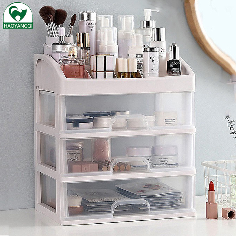 Mỹ phẩm lưu trữ Hộp ngăn kéo Vanity Hộp kệ tủ quần áo hộp sắp xếp đồ nhựa Chống Bụi Tiết kiệm không gian