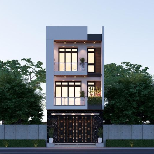 6x18m Bản Vẽ Thiết Kế Nhà Lô phố  3 Tầng, thang máy,Hiện Đại . In Giấy A3, ảnh 3D màu, Kiến Trúc, Kết Cấu, Điện, Nước.