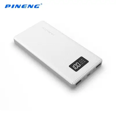 Authentic PINENG PN-963 10000mAh Dual USB Power Bank PowerBank Portable Charger White Led Display