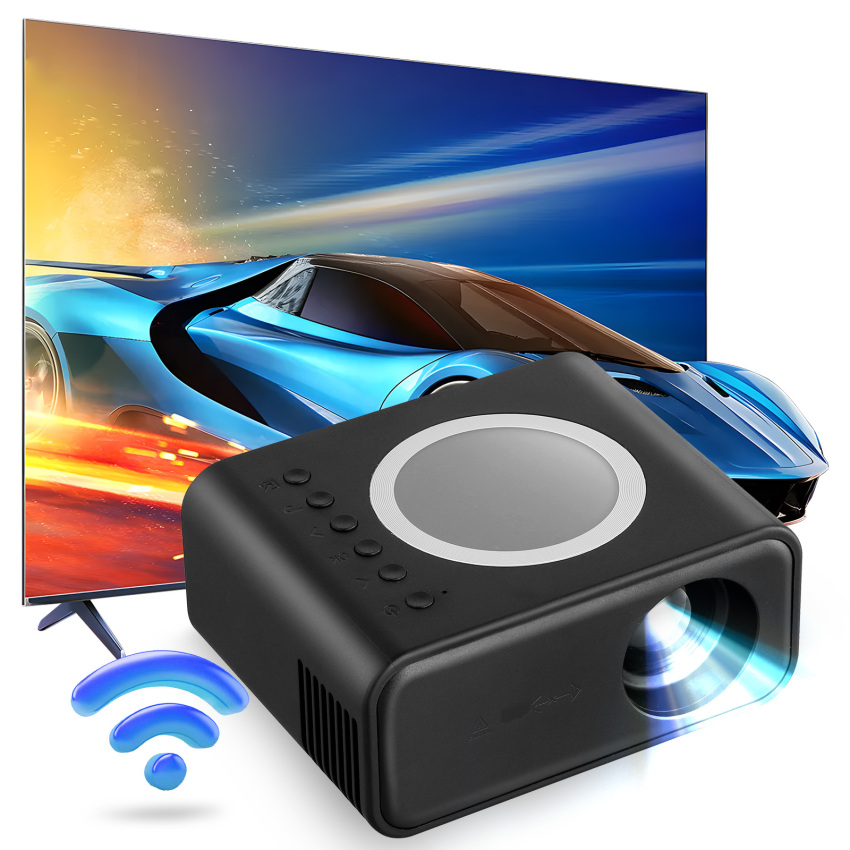 Máy chiếu, máy chiếu mini Full HD 1080P, Máy chiếu di động tương thích với iOS/Android/Tablet/PC/Thiết bị TV Stick/USB