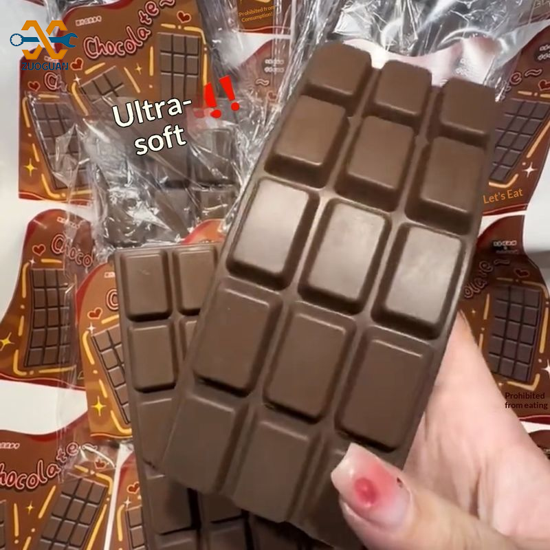 Zuoguan Squishy Toys Stress Relief Toys Slow Squishy Soft Chocolate Bar Toy for Stress Simulation Lifelike Pu Foam Relief Ideal Gift for Adults and Teenagers. ราคา 70 บาท*ส่งฟรี