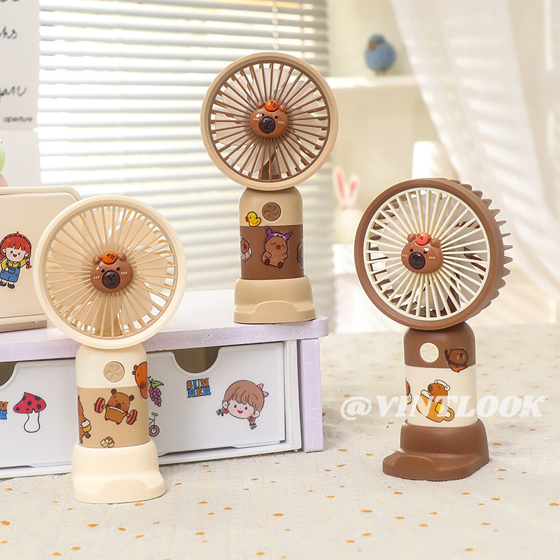 VINTLOOK พัดลมพกพาแบบถือในมือดีไซน์น่ารักทรงสัตว์ มีไฟ LED และชาร์จผ่าน USB ราคา 63 บาท*ส่งฟรี