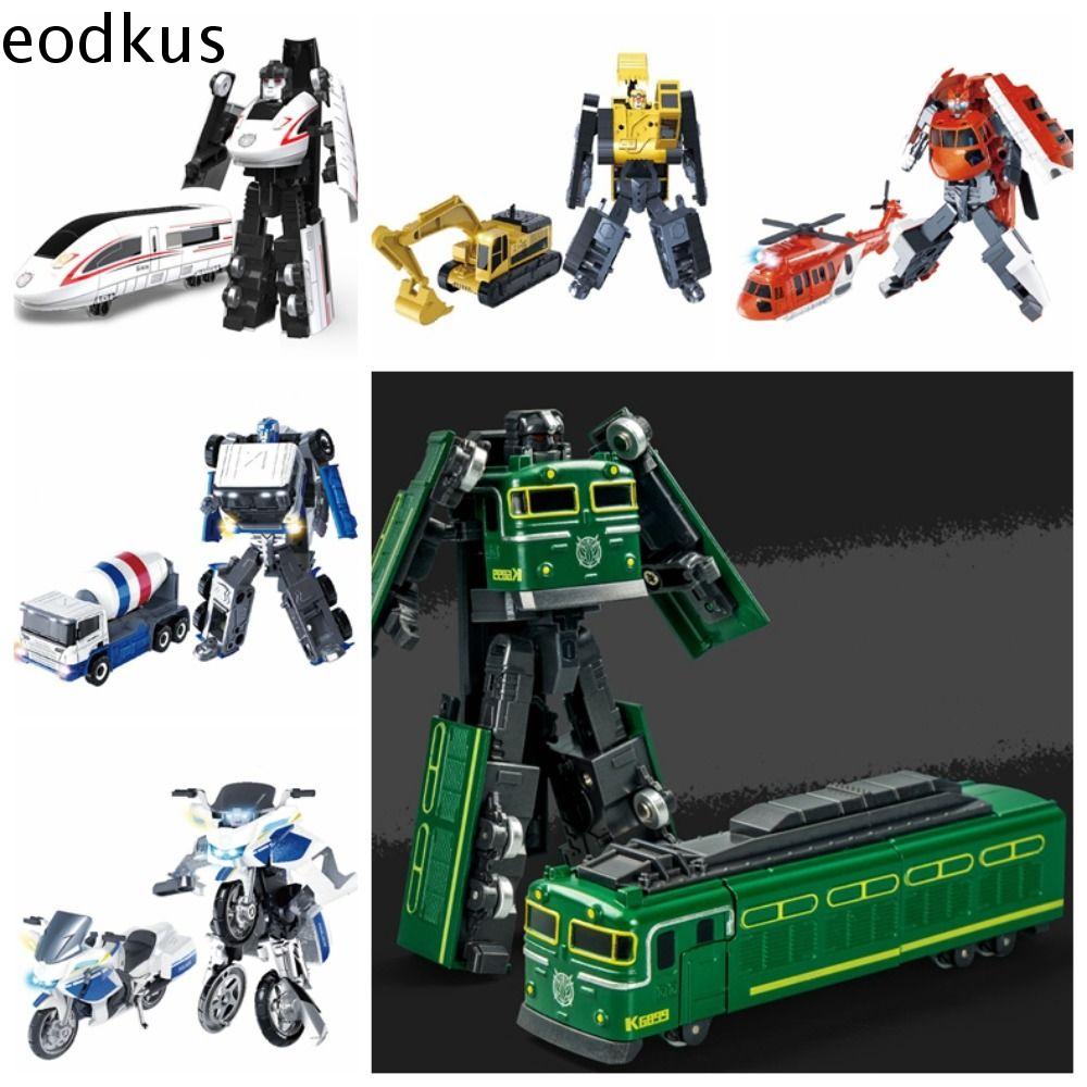 EODKUS Máy xúc Tàu robot biến hình 2 trong 1 Máy ủi đất Robot xe kỹ thuật Mới lạ Tàu hỏa Đồ chơi robot biến hình Đồ chơi trẻ em