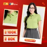 Áo polo nữ YODY vải mắt chim phù hợp cả gia đình , áo thun nữ có cổ mềm mịn thoáng mát co giãn APN7280