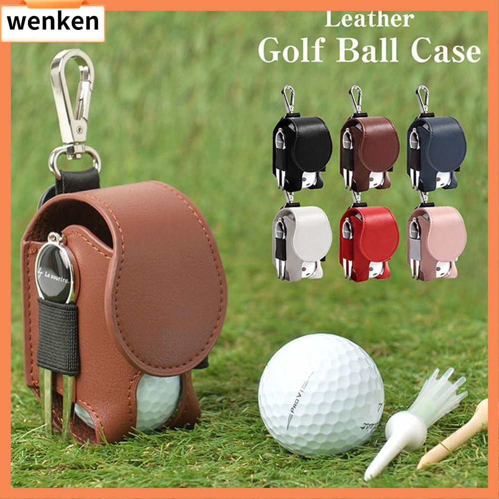 WENKEN Mini PU Da Pouch Lưu trữ Golf Túi Bóng Eo Chủ Golf TEE Trường Hợp