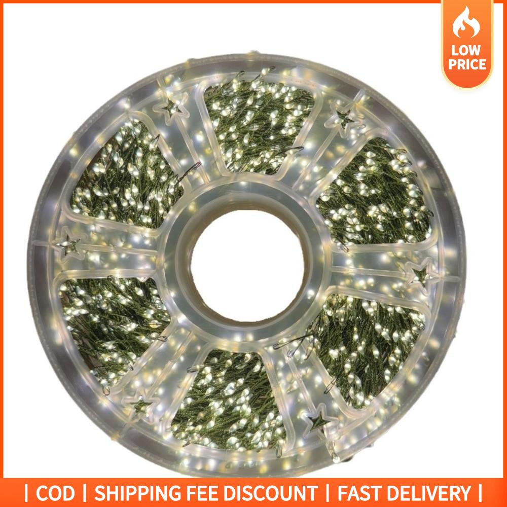GOOD MOOD BEAUTY Chiều dài 3 mét Đèn dây pháo hoa với điều khiển từ xa Cụm 100 đèn LED Đèn cây thông Noel Đèn tiên Cáp xanh Chuỗi đèn cho bữa tiệc trong vườn ngày lễ