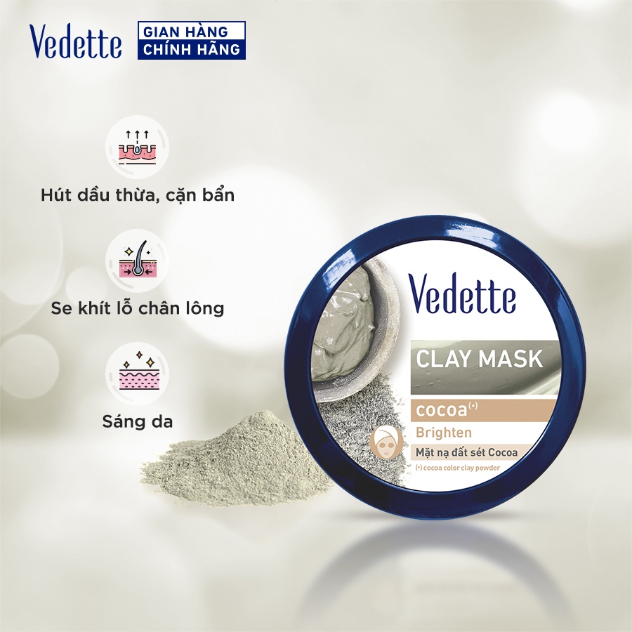 Mặt nạ đất sét vedette bùn non 145g mnds-bn-hh0145