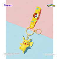 FUNISM Pokemon keychain Pikachu Vinyl Keychain - Miniature Lightning Bolt Design Glowing Electric Mouse companion with Thunder Shock Detail Durable Collectible Keyring