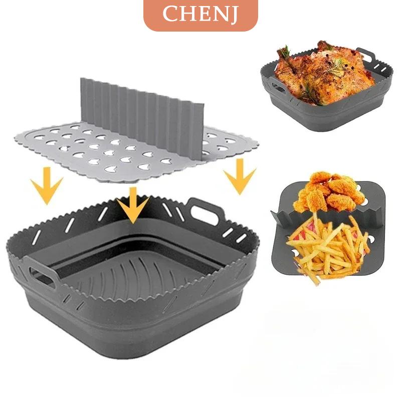 [COD] CHENJ แผ่นซิลิโคนหม้อทอดไร้น้ำมันแบบพับได้20ซม. 22ซม. อุปกรณ์ทำอาหาร ราคา 180 บาท*ส่งฟรี