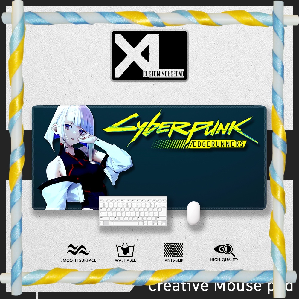 X-L|Mousepad|Cyberpunk Edgerunners|Extended|Large|Cute|Anime|Deskpad|Keyboard Pad Mat|ed Edge Deskma