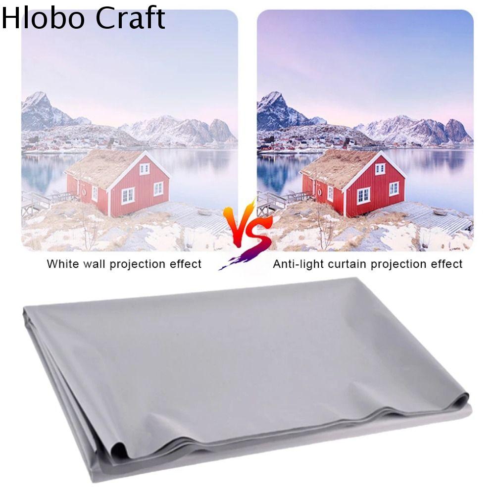 HLOBO Chống ánh sáng Màn hình máy chiếu 16:9 HD Màn chiếu Phụ kiện 4K Màn hình chiếu có thể gập lại Trong nhà