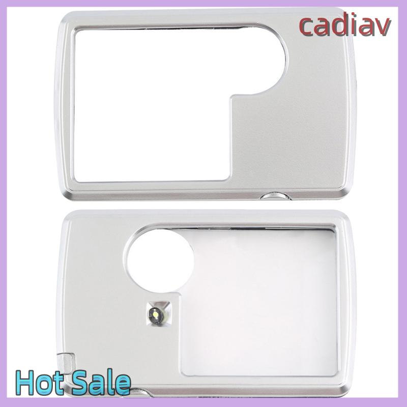 cadiav Hot 3x 6x LED Light Jewelry Magnifier Loupe Credit Card Lens Magnifying Glass New