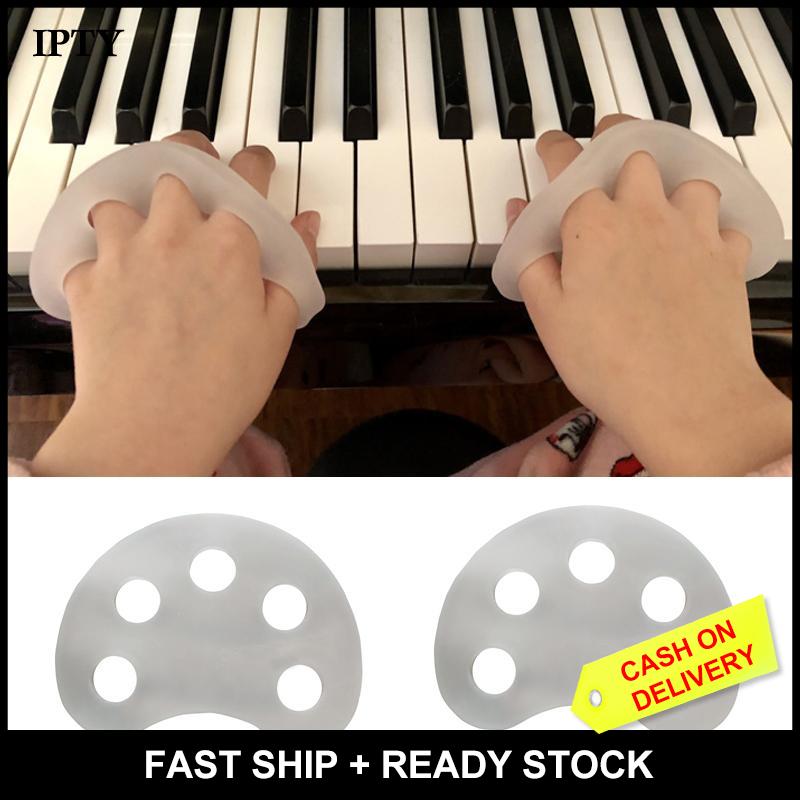 💥💓【Special price】💥💓IPTY 1 cặp TPE tay Grip ngón tay giảng viên nửa mặt trăng hình dạng tay căng đàn piano ngón tay strengthener Đàn Piano tay huấn luyện viên chỉnh hình