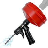 HOUCHU Professional Drain Snake Auger Flexible Plumbing Manual/Electric Drain Clog Remover Cleaner Quickly Pipe Dredging Machine for Cleaning Clogs