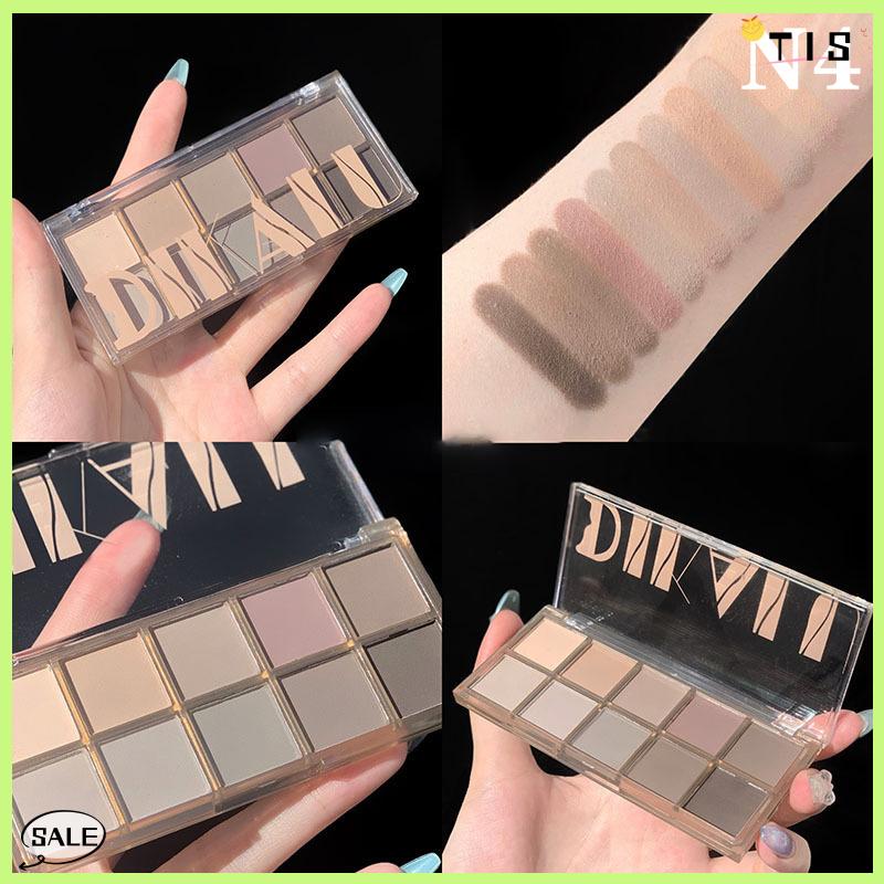 Follow Get New【TIS】 Dikalu 12-Màu Độ Bão Thấp Eyeshadow Palette Tất Cả Các Matte Trà Apricot Mắt Trang Điểm Palette Hàng Ngày Trái Đất Trang Điểm Dài Mắt Bóng - 7