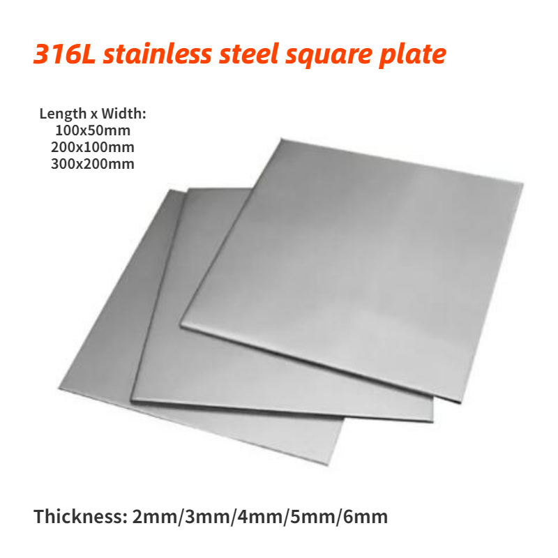 Plaque/Panneau En Acier Inoxydable - Épaisseur 1mm, 1.5mm, 2mm, 3mm - 12 X 4 Pouces - Neuf