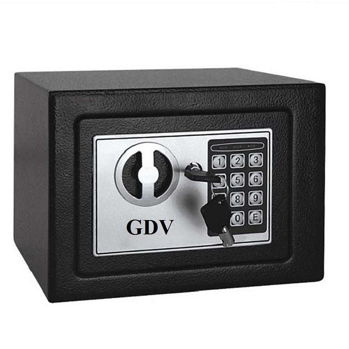 Két Sắt Mini GDV 17E Khoá Điện Tử Chống Cháy Có Khe Đút Tiền - Màu Ngẫu Nhiên - Hàng Chính Hãng