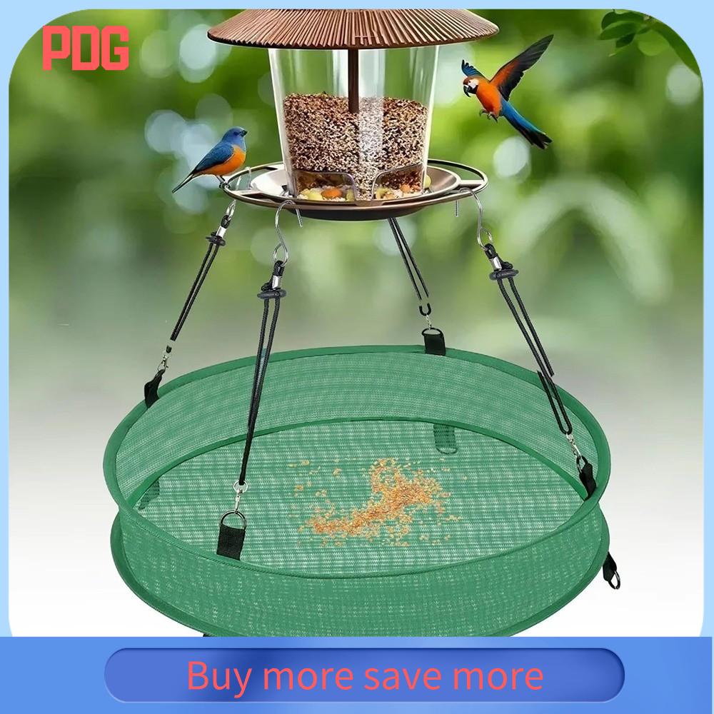 PDG Công suất cao Khay bắt hạt chim Thực tế Cài đặt đơn giản Vòng treo cho thú ăn Khay treo Bình cho chim ăn đa năng Chim trong sân sau