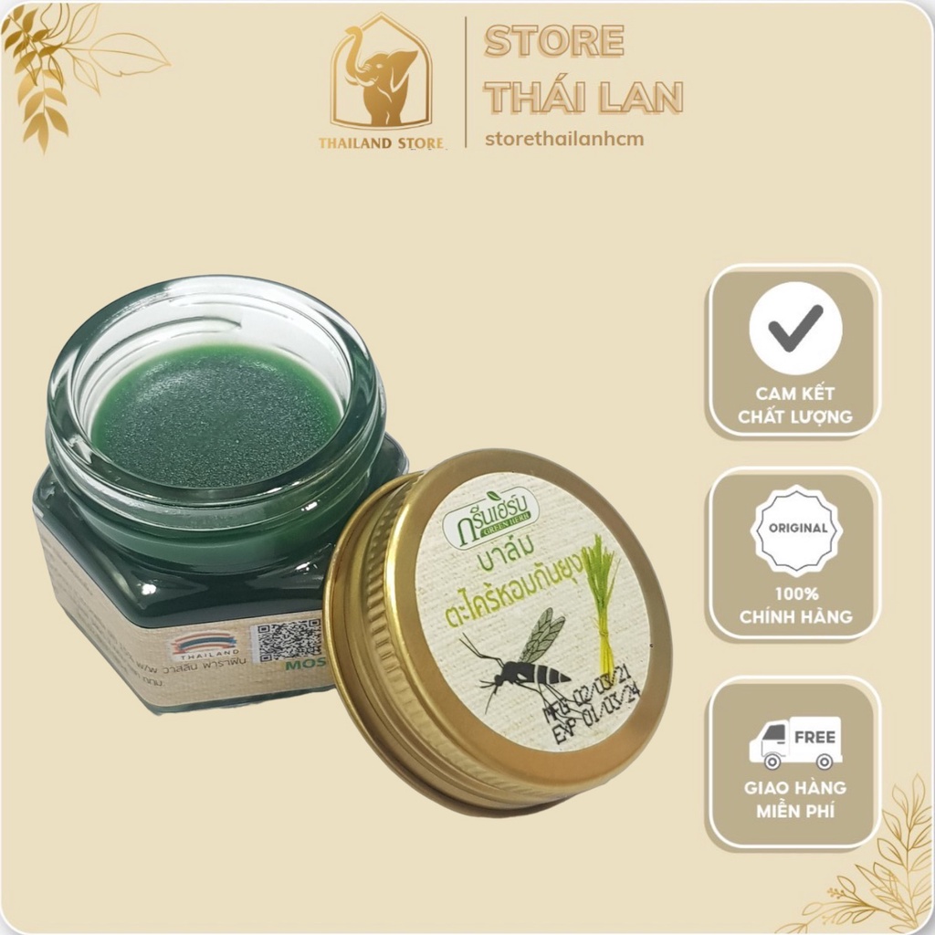 Dầu cù là green herb muỗi sả thái lan 20gr