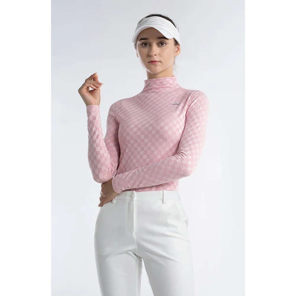 PGM Women's Clothing Golf Wear Long Sleeve T Shirts Warm Versatile Base Shirt Winter High Neck Soft And Comfortable Top YF652 ราคา 675 บาท*ส่งฟรี