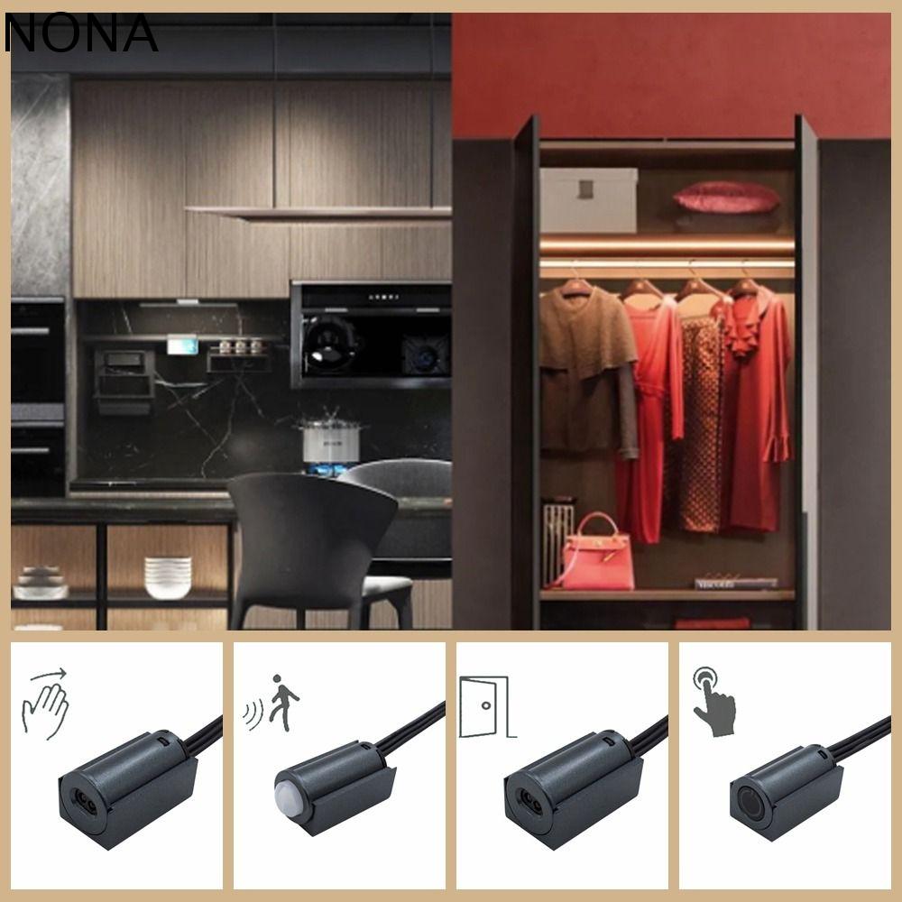NONA ABS Công tắc cảm biến quét tay Chuyển động cảm ứng Điều khiển ánh sáng Bật tắt IR đèn Nhúng Thông minh Cảm biến bật tắt Tủ quần áo