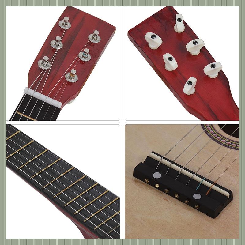 25 Inch Basswood Acoustic Guitar 6 Strings Small Mini Guitar with Guitar Pick Strings for Children Kids Gift Beginner