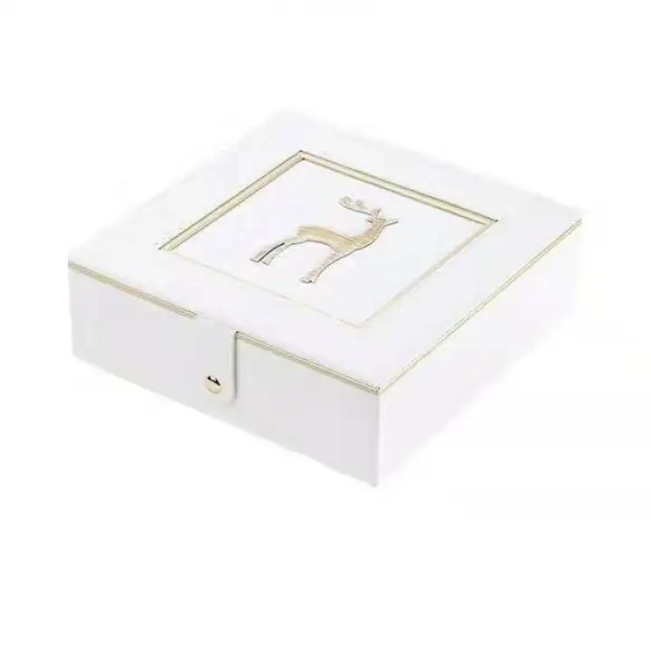 Korean Jewellery box organizer travel multi purpose with mirror deer design