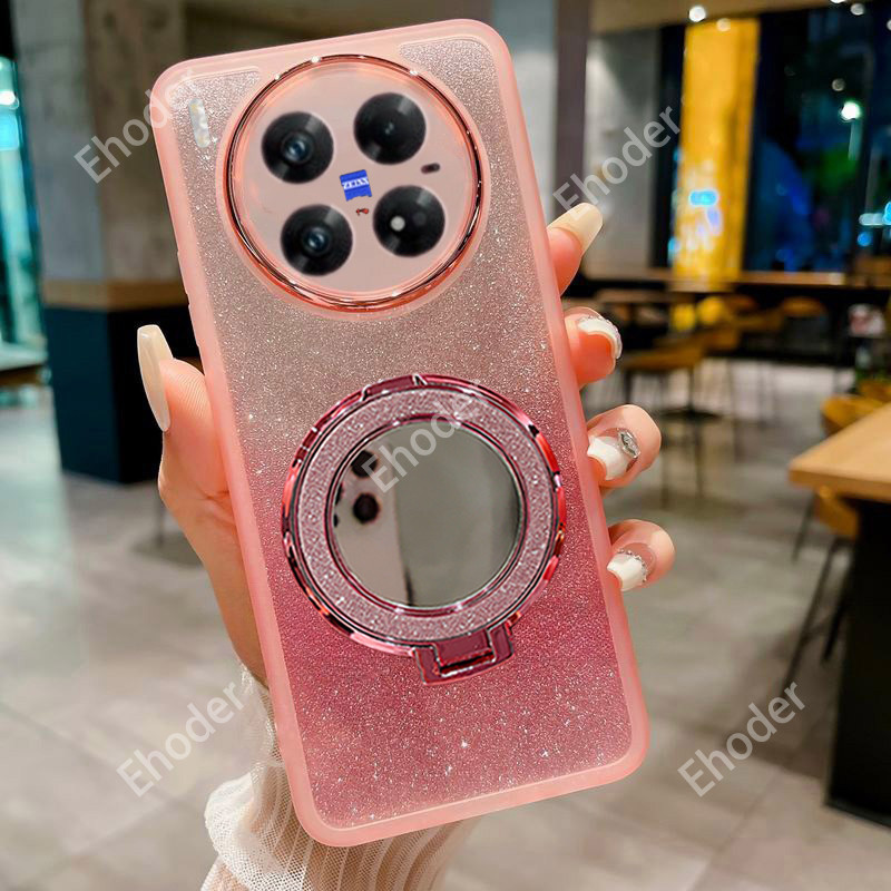 Ốp cho Vivo X300 Pro 4G 5g 2025 trong suốt với gương Vòng chủ bìa cho vivox300pro vivox300 x300pro mềm mỏng Ốp lưng