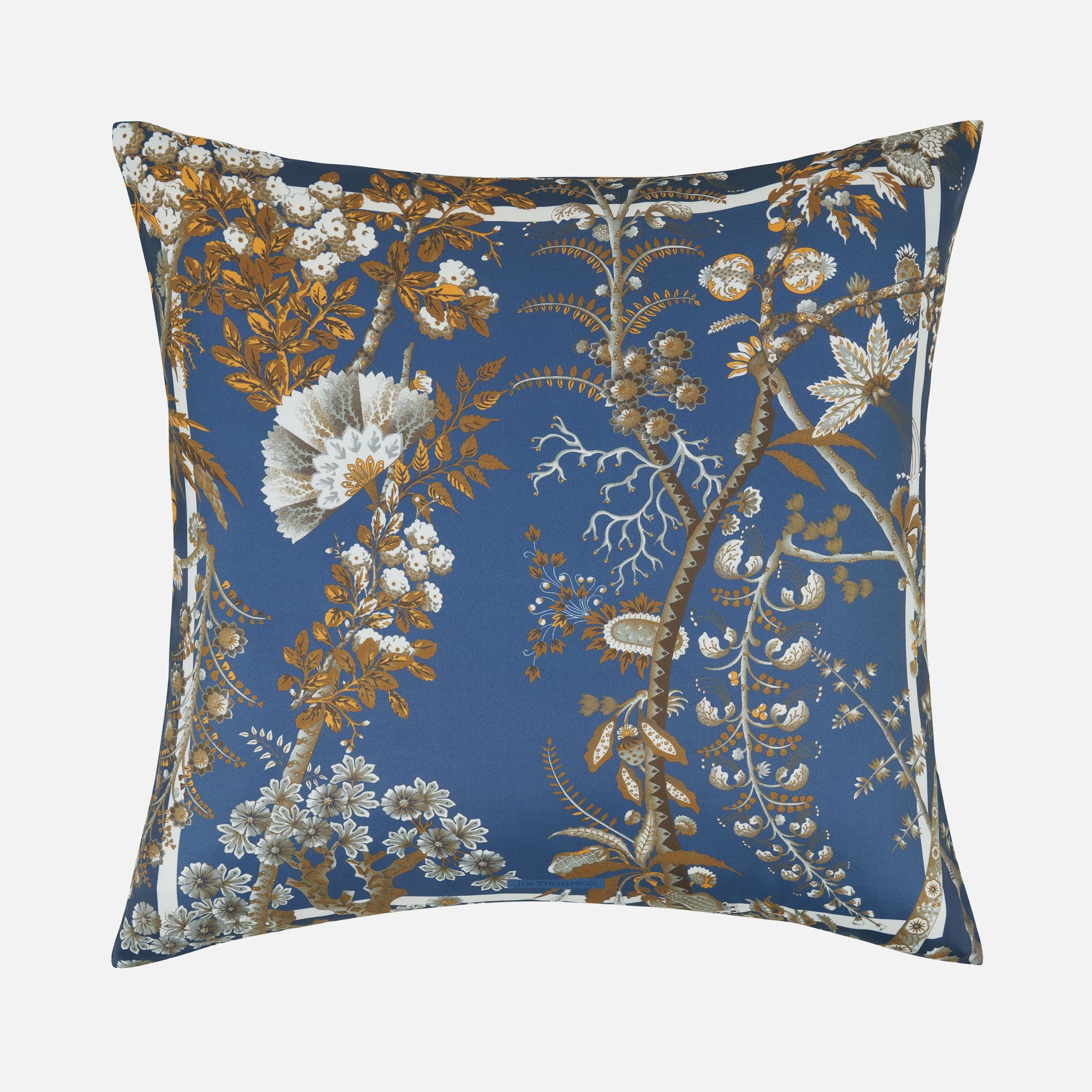 Tree of Life Silk Printed Cushion Cover 18" - Navy ราคา 1,200 บาท*ส่งฟรี