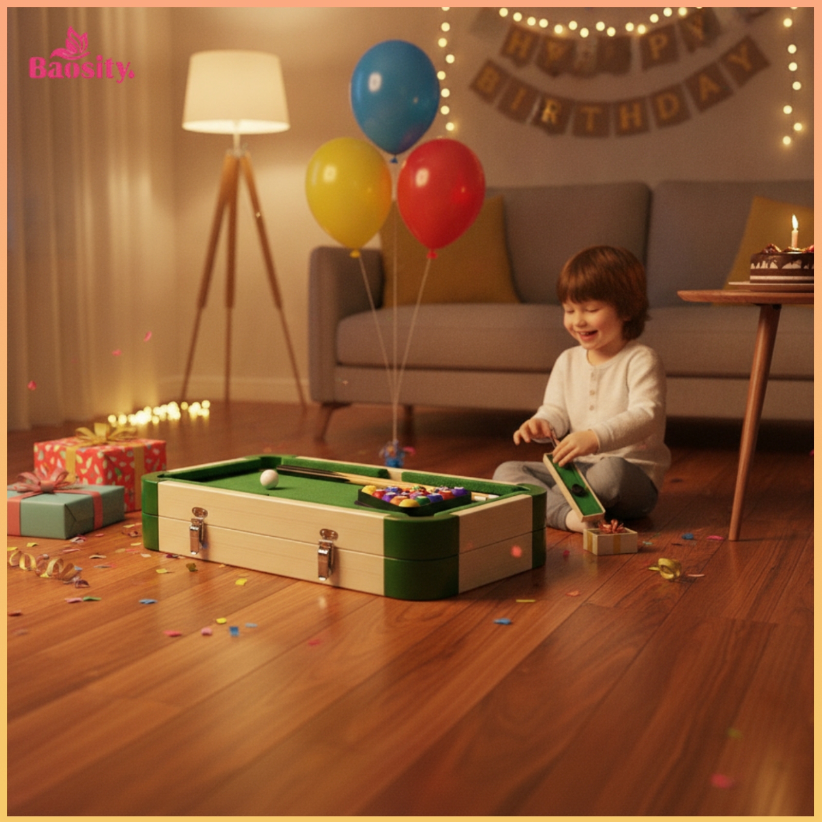 Baosity Multifunction 6-in-1 Game Table Wood-Grain Billiards Table Space-Saving Stable for Family ราคา 2,872 บาท*ส่งฟรี