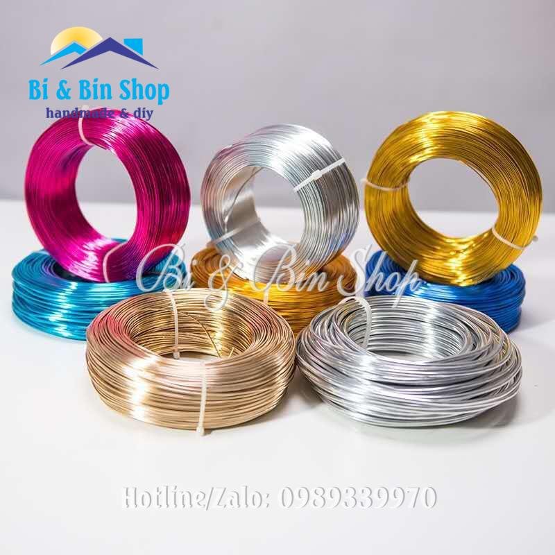 100g Dây Nhôm Màu 1mm Làm Bonsai Handmade