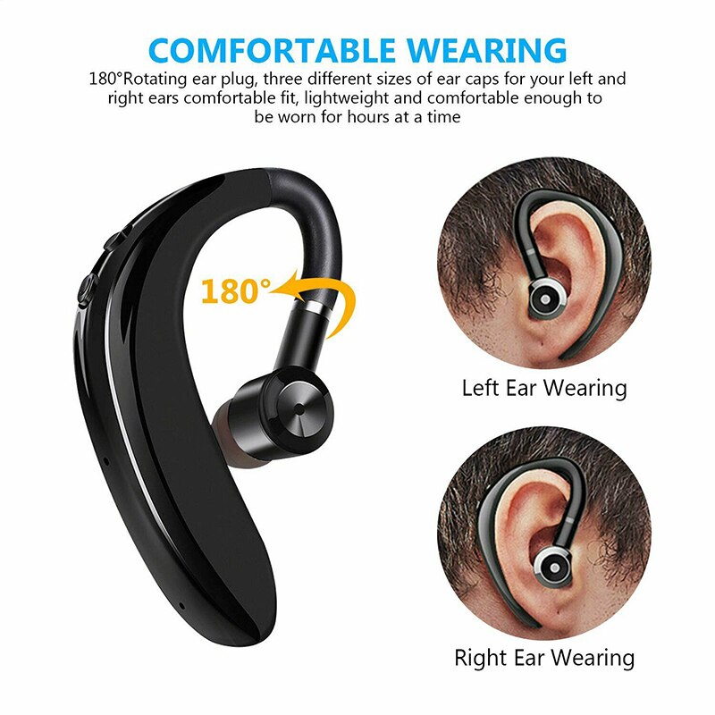 Tai nghe không dây s109 bluetooth 5.0 móc vành tai chống ồn . mang lâu không đau tai